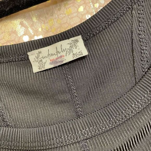 Intimately Free People Black Ribbed Thong Back Bodysuit, S - Picture 3 of 6